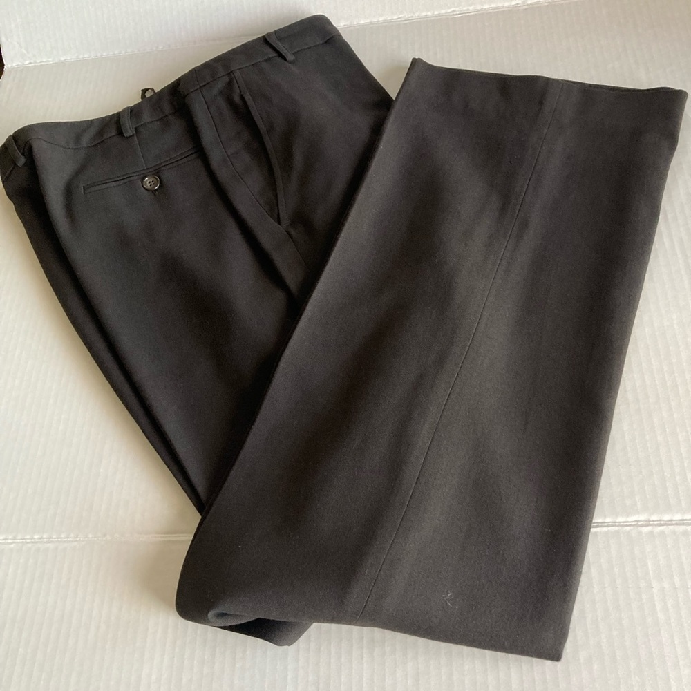 Anne Klein straight leg brown trousers